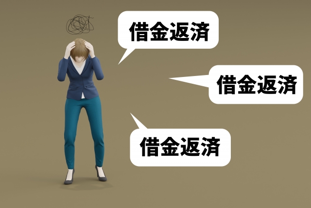お金を手に頭を抱える。岩出市で債務整理の無料相談が弁護士にできます